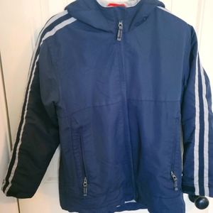 GapKids Blue Grey Flannel Hoodie Jacket XXL